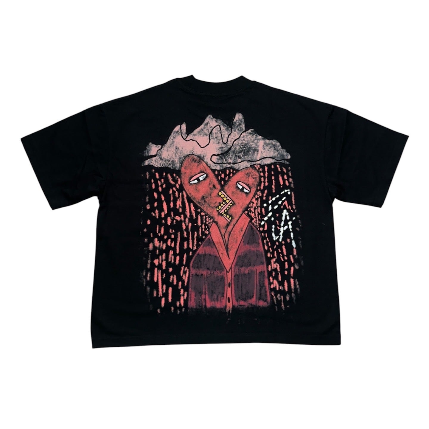 BLACK "BROKEN HEARTED" PLA TEE